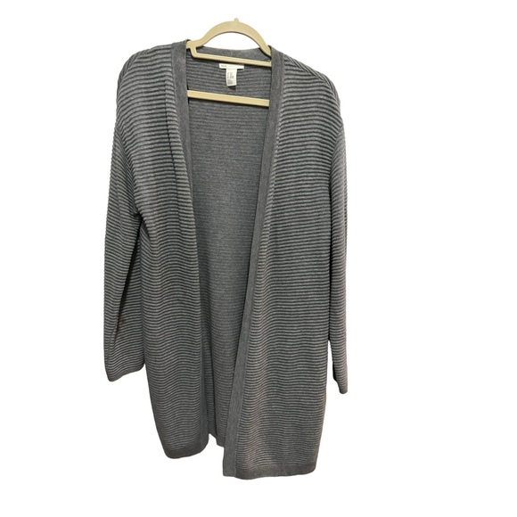 H&M - Basic - Long Open Front Cardigan - Gray - Size XS/S - Picture 1 of 3